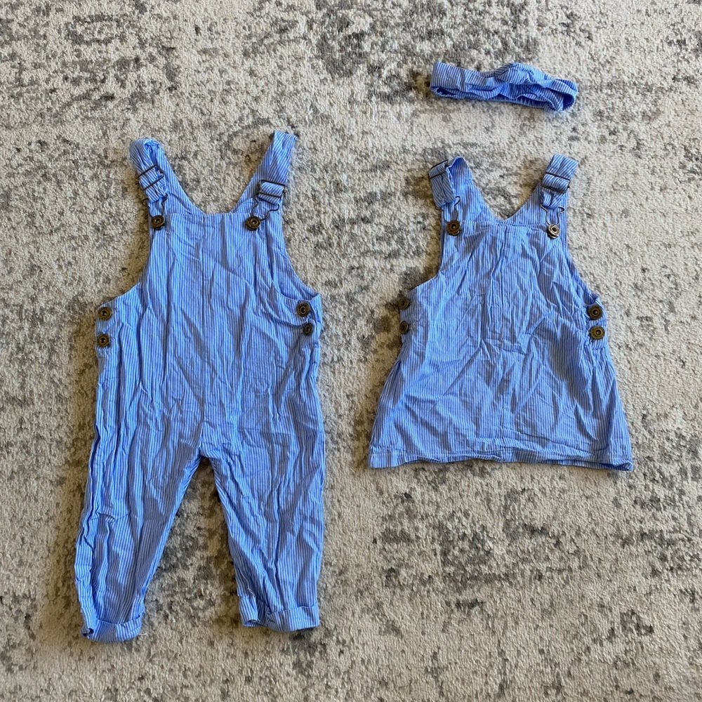 SOLD - Matching baby outfits (6-12 & 18-24)